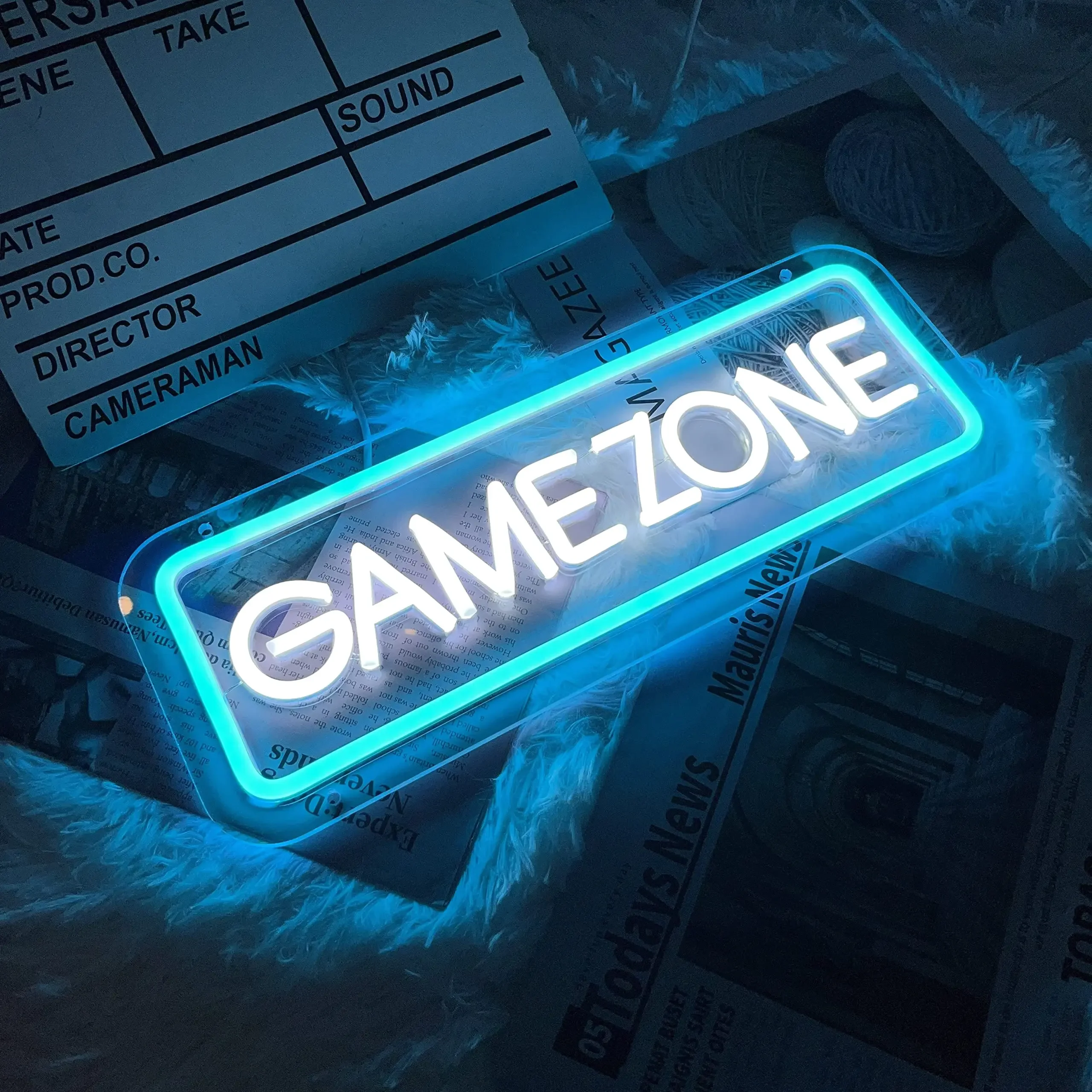 Dimmable Game Zone Neon Sign USB Powered Neon Sign for Gamer Room Decor Light Up Gaming Neon Sign for Room Decor Gifts For Gamer