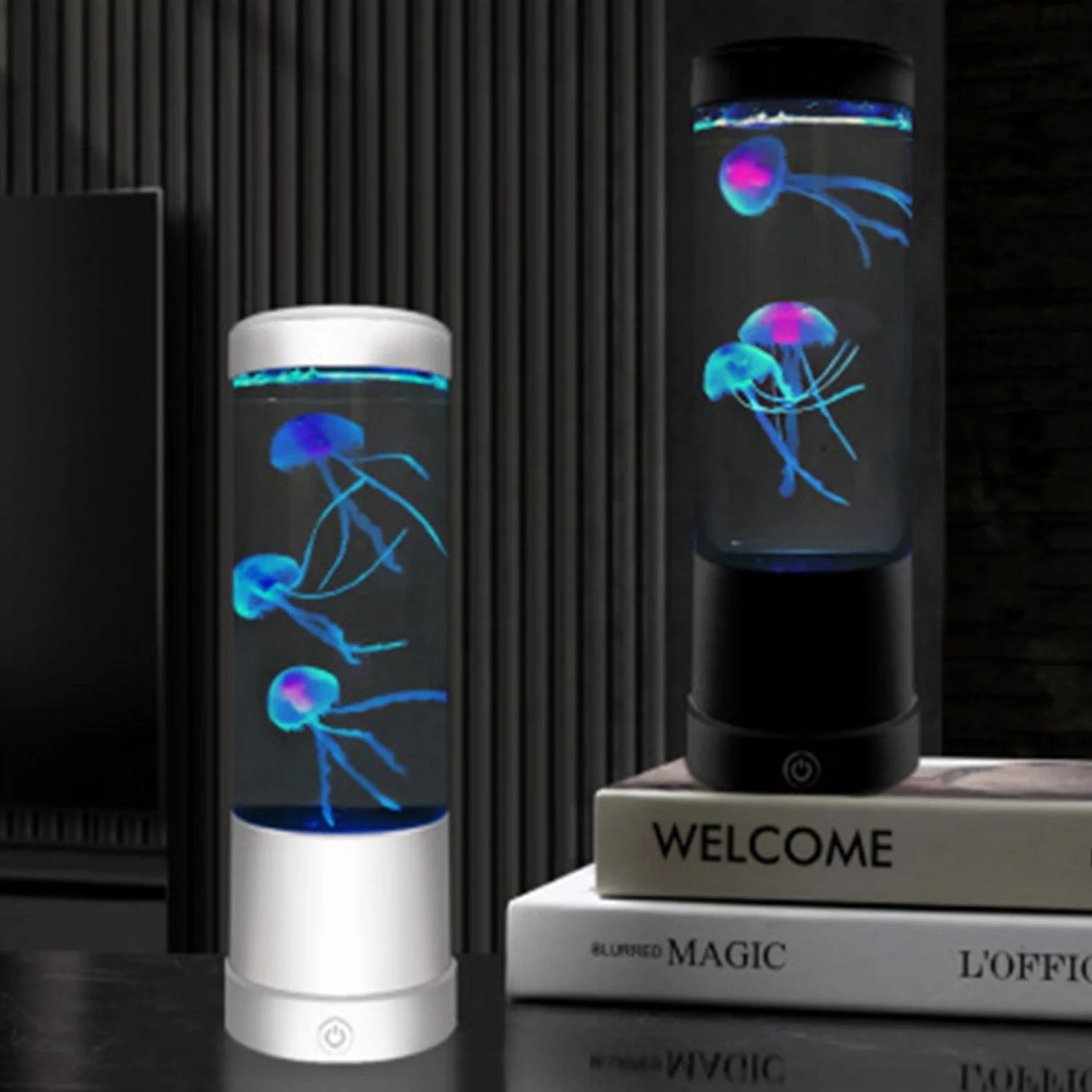 Customization.Wholesale High-quality 8 Inch Led Tube Flash Color Decorative Color Changing Led Jellyfish LAVA Lamp