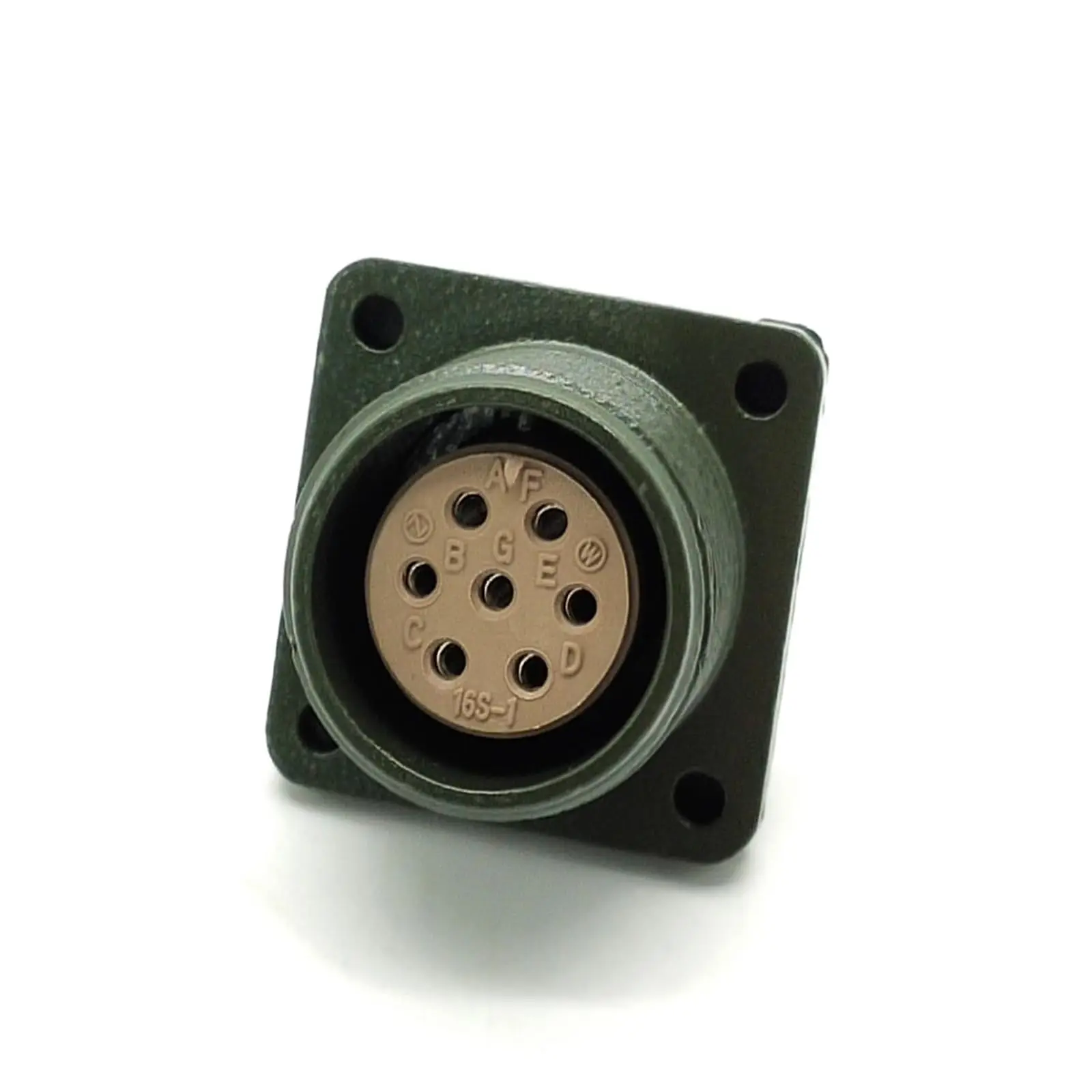 MS3102A16S-1S 7Pin Female Socket Connector MIL-5015 Straight Box Mount Solder Cup Silver Plated