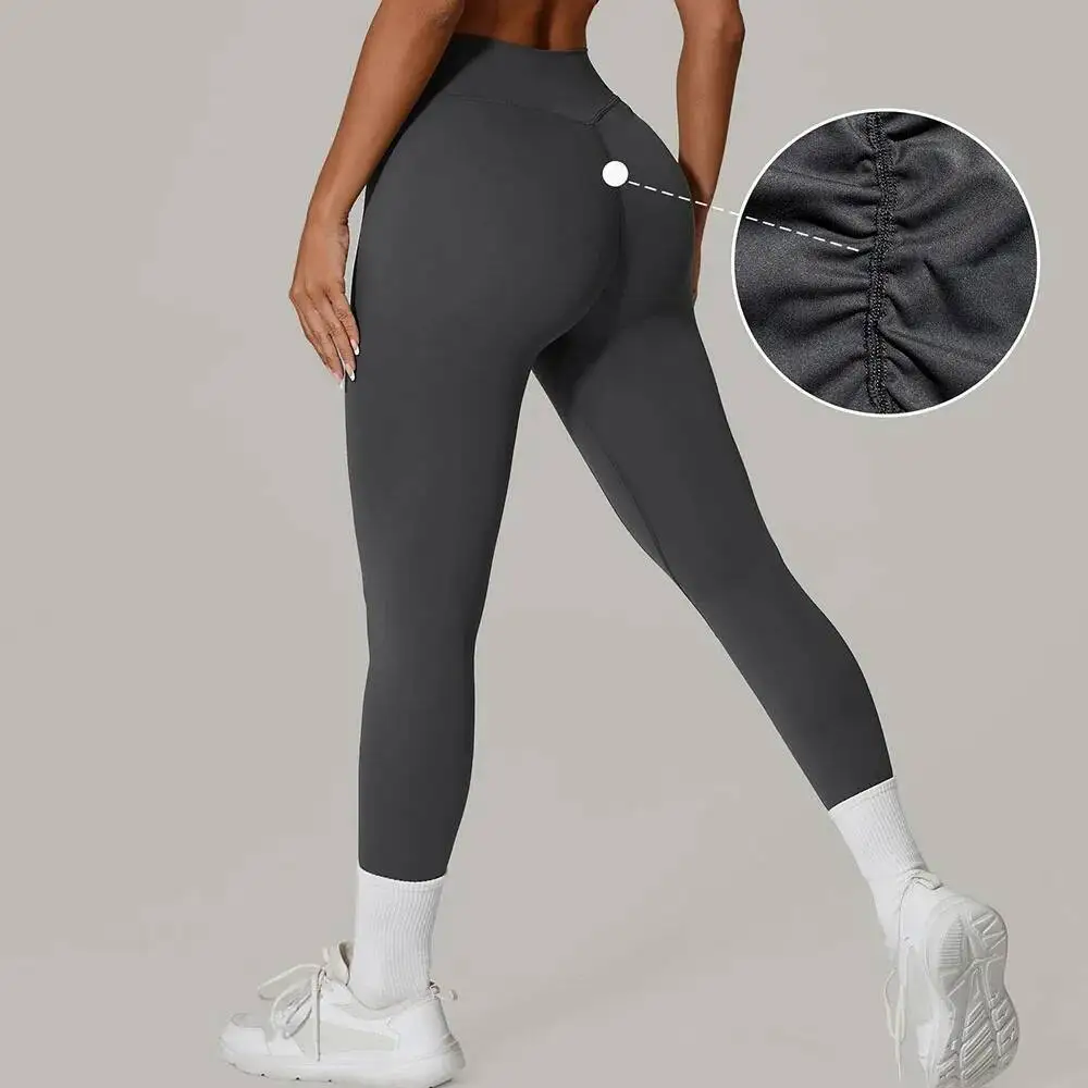 

Women S Wrinkle Tech Yoga Pants Second Skin Quick Dry Workout Leggings High Waist Butt Lifting Gym Tights Breathable