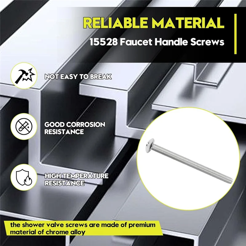 B97A-15528 Faucet Handle Screws 4Pcs For Moen Showers Shower Valve Screws For One-Handle Tub And Shower Faucets