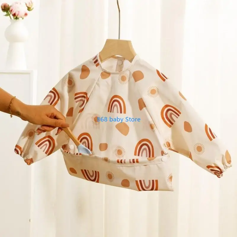 29EE ベビー離乳よだれかけ ベビーカバーオールよだれかけ 長袖ベビーよだれかけ 1-3歳の幼児用