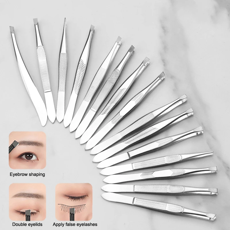 1PC プロフェッショナルピンセット 眉毛の脱毛に最適 細い毛も簡単に取り除き、リラックスして取り除くことができます