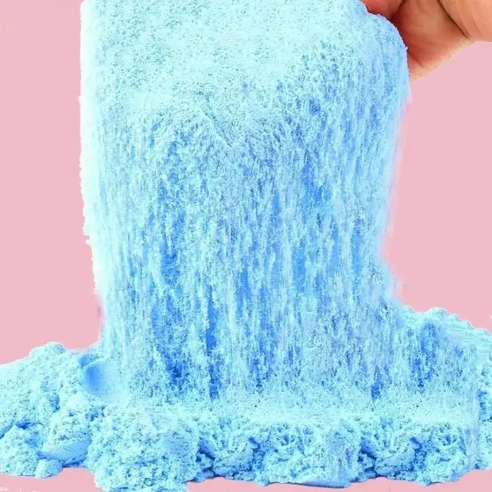 ชุดทำทรายลอยน้ำสำหรับเด็ก แบบจำลองทรายอวกาศ เนื้อสัมผัสคล้ายฝ้าย ไหลช้าๆ ดินน้ำมันพลาสติก ชุด DIY เกมทรายลอยน้ำ