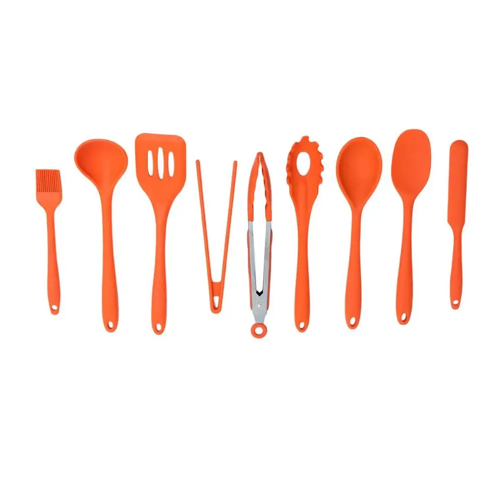 Kit 9 Full Silicone Multipurpose Kitchen Utensils-Oikos