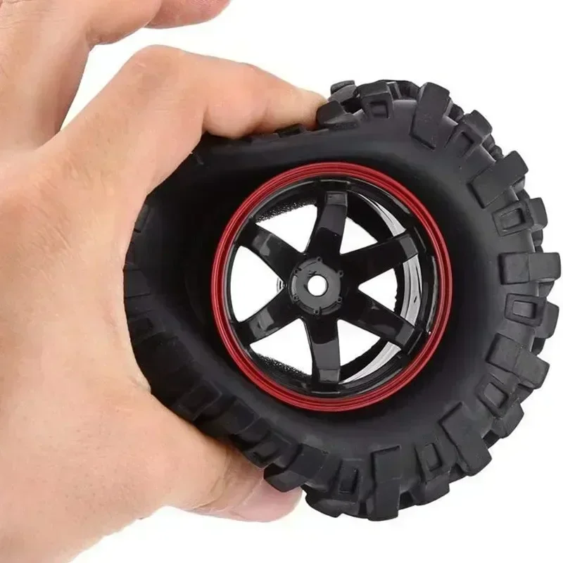 4 pçs 1/10 1.9 Polegada fora da estrada escalada rock crawler pneus de carro super macio 96mm borracha aro da roda hex 12mm para tamiya cc01 d90 701a