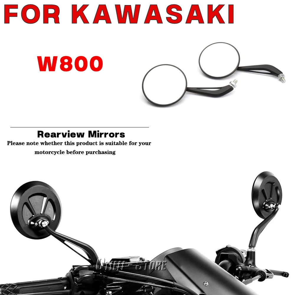 For KAWASAKI W800 New Motorcycle modification parts Blue/Clear lenses Back View Mirrors Round Shape Rearview