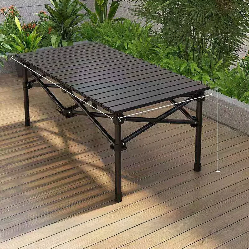 Portable Outdoor Folding Table And Chair Set Camping Egg Roll Table Home Yard Barbecue Stall Set up Quick Fold for Camping