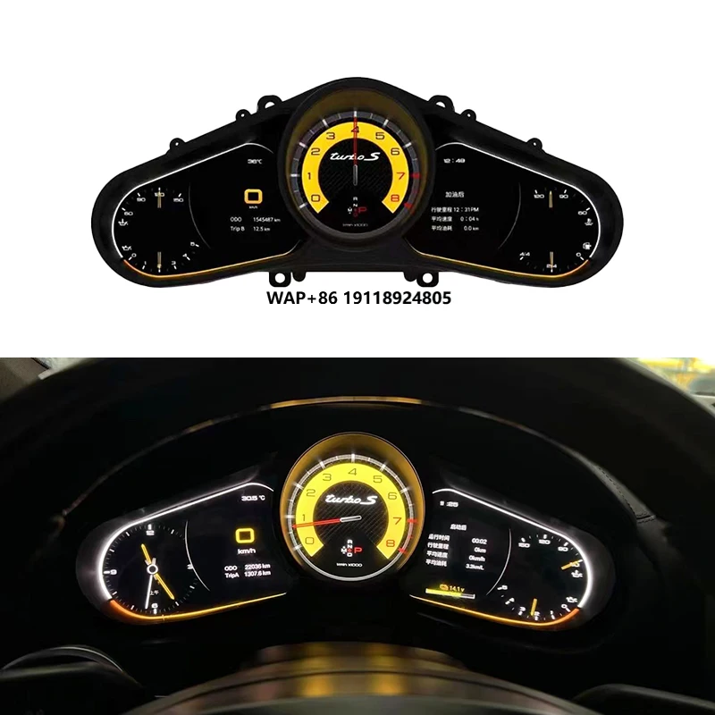 

Car Modification Bodykit Car Upgrade Automatic Meter, Central Control Speedometer for 2011-2017 Cayenne