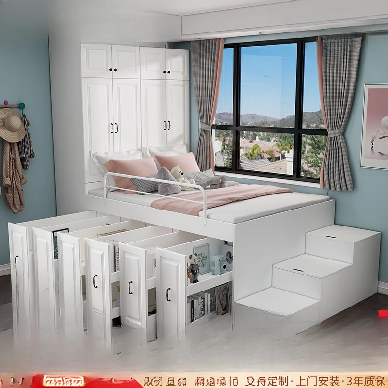 Tatami Storage Multi-Functional Bed Cabinet Integrated Combination Cloakroom Bed Small Apartment