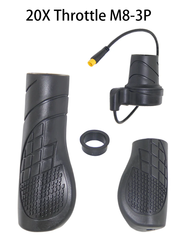 20X Half Throttle voor elektrische fiets Links Rechts Mouw Draaigreep Waterdichte connector Elektrische scooter Gaspedaal