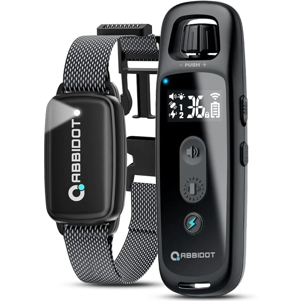 

Dog Training Collar with Remote, IPX7 Waterproof, 4 Training Modes, Rechargeable for Dogs 15-120 lbs