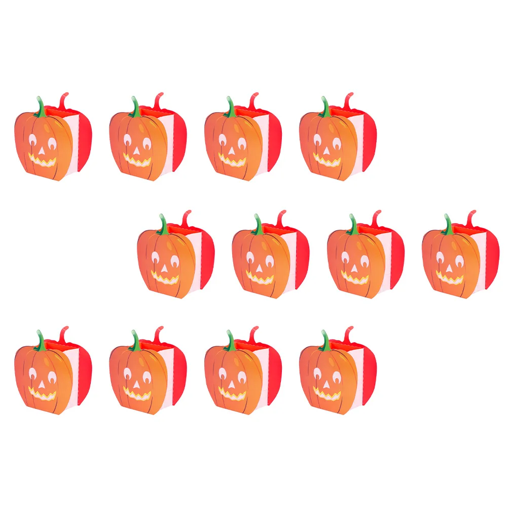 12 sacchetti di zucca, decorazioni per lanterne di Halloween, sacchetti scavati resistenti al fiamma, ornamenti per festival, resistenti allo strappo