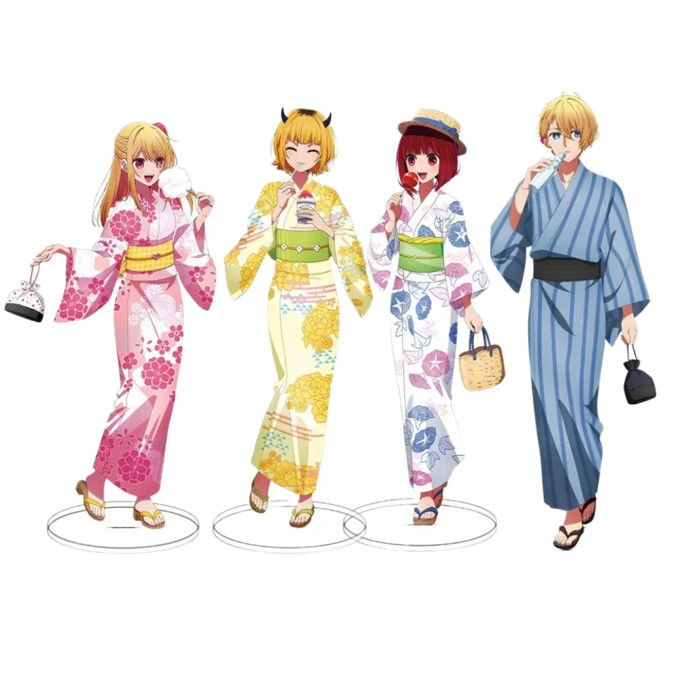 

Anime Oshi No Ko kimono series Acrylic Stand Figure Gorou Akuamarin Hoshino Ai Rubii Model Desktop Standing Plate Decoration