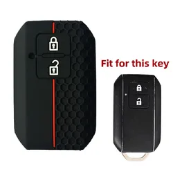 Silicone Car Key Cover Case For Suzuki New Swift 2017 2019 2020 Wagon R Monopoly 2Button Remote Keyless Holder Shell Accessories