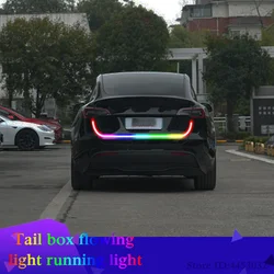 For Tesla Model 3 X S Y 2023 2022 2024 Car Taillight Rear Bumper Tail Light Rear trunk light Led strip decoration 1.2m 12v