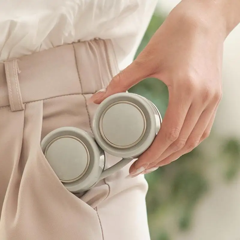 ミニネックファンポータブルUSB充電式ミュートスポーツネックファンの屋外N58D