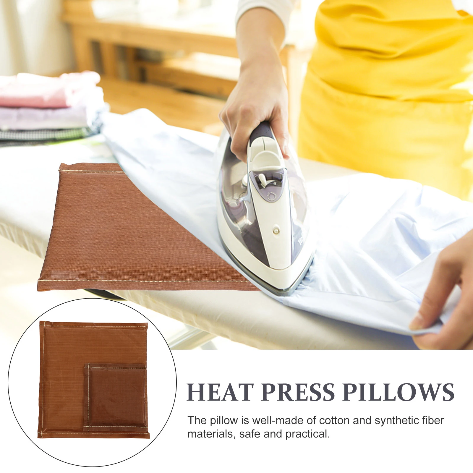 

2 Sets Hot Press Pillow Heat Transfer Tool Kit Sublimation Project Waterproof Oil Resistant Ironing Foam Mat Bundle