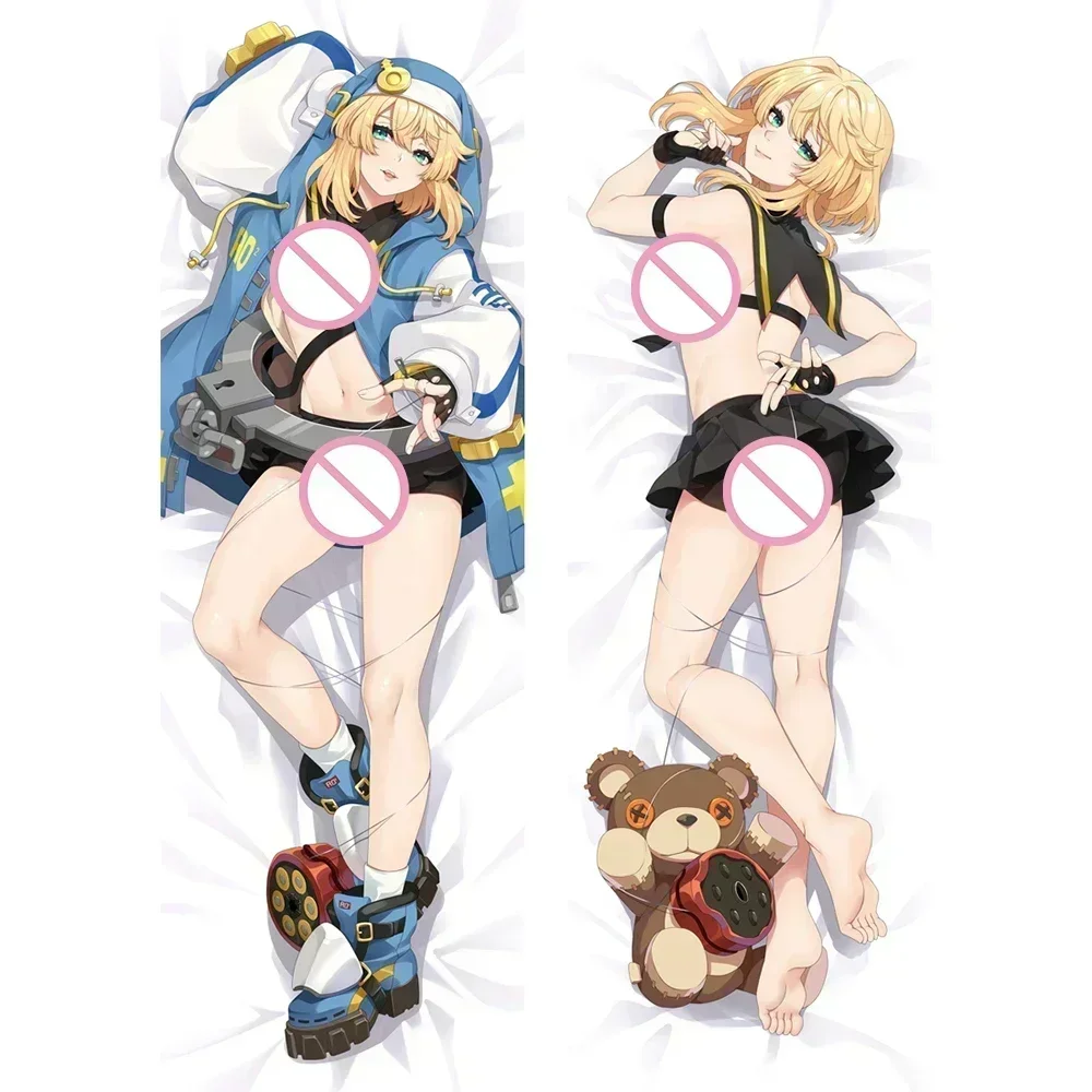 Dakimakura أنيمي مذنب والعتاد بريدجيت وسادة للجسم الفراش رمي المعانقة المخدة 2WAY Peachskin الوجهين طباعة غطاء