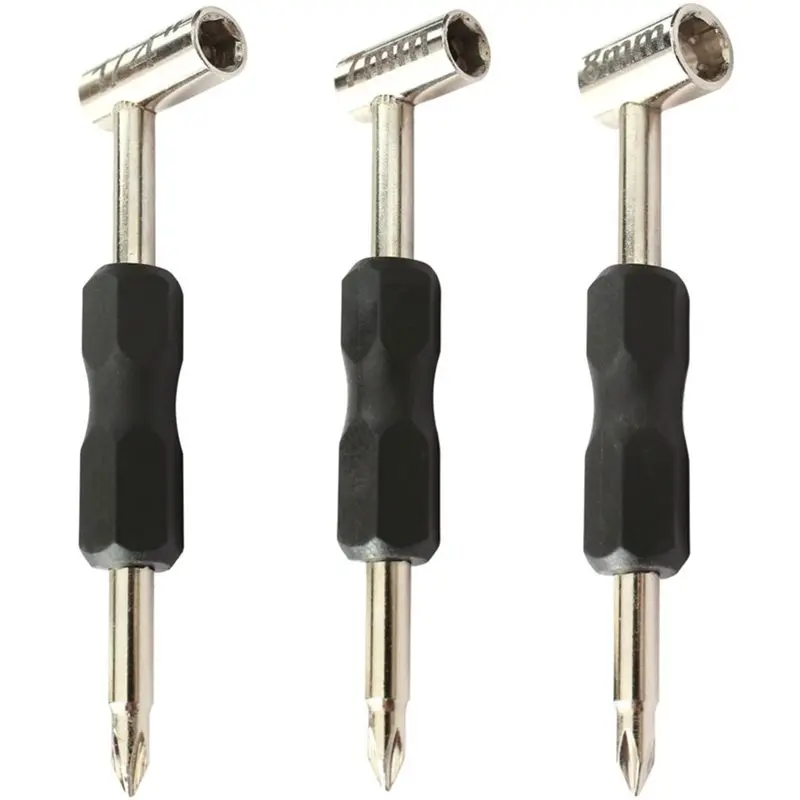

A89E-3PCS Guitar Truss Rod Wrench,1/4" 7Mm 5/16" Guitar Repair Adjustment Wrench With Screwdriver (6.35Mm 7Mm 8Mm)