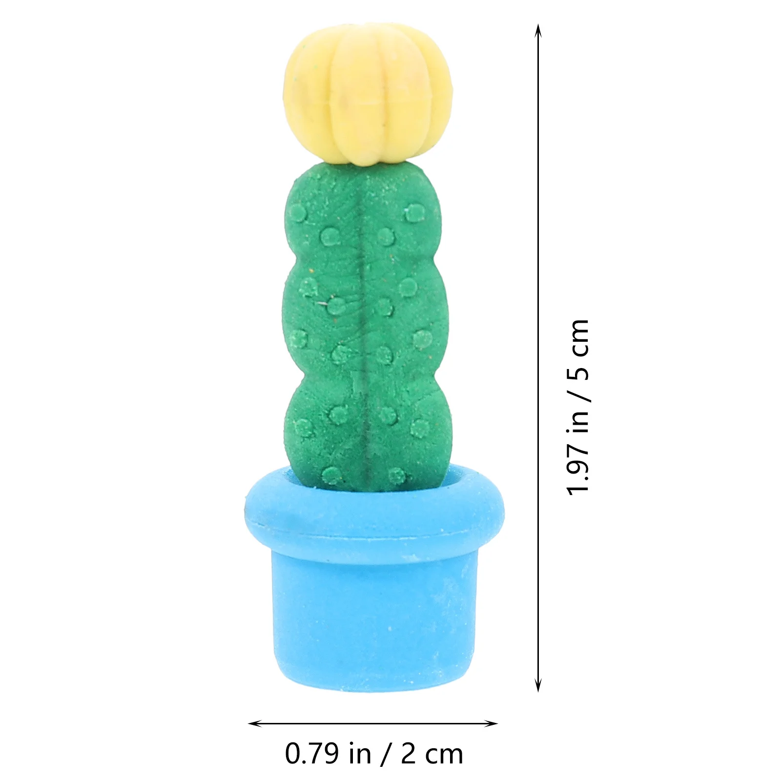 15 gomme da cancellare per cactus dei cartoni animati, design divertente, accessori per la scuola dei bambini, strumento di cancellazione per progetti di apprendimento degli studenti