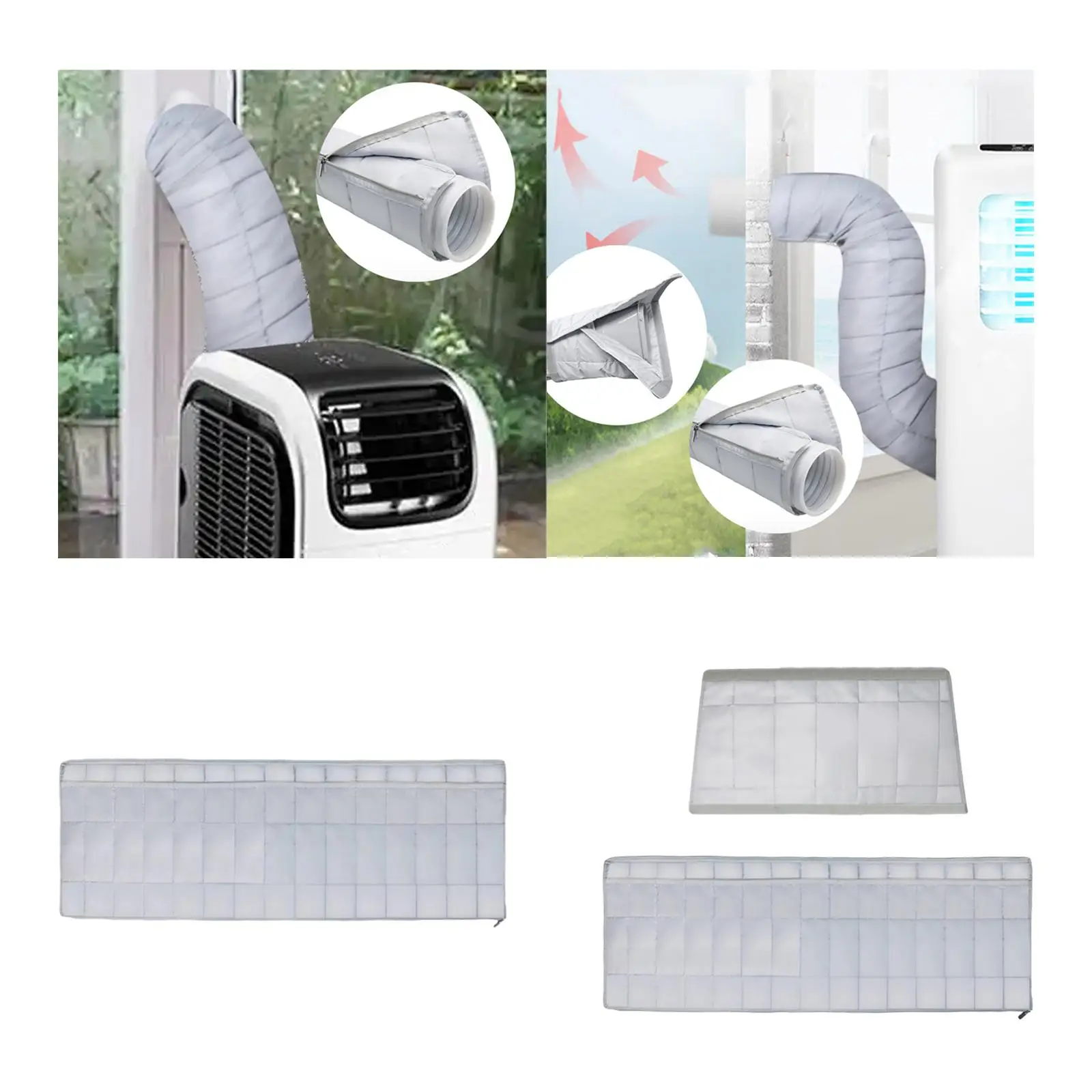 

Крышка шланга портативного кондиционера, простая установка, пылезащитная, универсальная, подходит для выхлопного канала, водонепроницаемая крышка