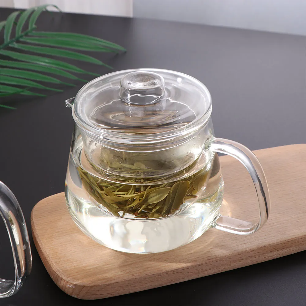 Heat Resistant Glass Tea Pot High Boron Silicon Transparent Kung Fu Tea Set Gaiwan Infuser Penguin Shape Tea Cup Set