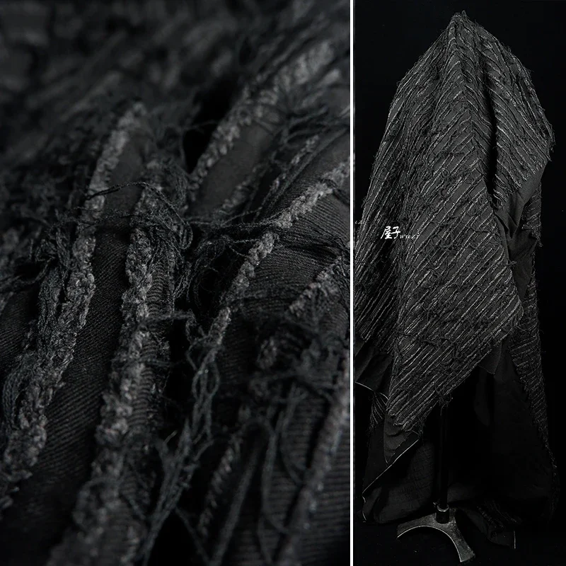 

Джинсовая ткань с необработанными краями, стираная ткань для креативной одежды, дизайнерская ткань, оптовая продажа, ткань для шитья, материал из чистого хлопка