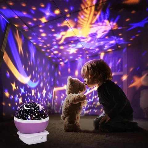 LED Starry Night Light Projector, Star Master Light, Moon Sky Rotating, Romantic Projection Lamp for Children, Baby Bedroom Gift