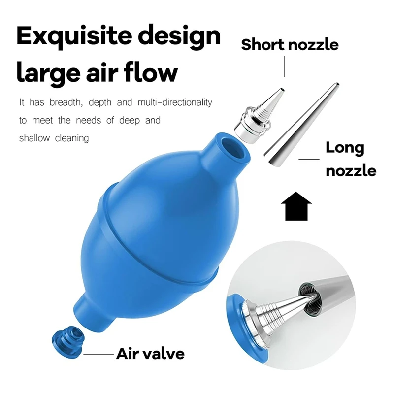 WISH Air Duster, Large Dust Ball Hair Dryer Manual Silicone Blow Pump Cleaning Tool, Watch Dust Removal Tool Cleaning Tool