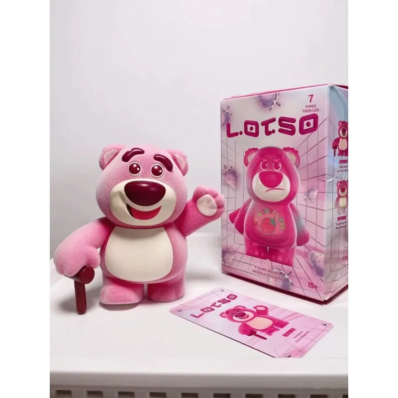 MINISO Disney-figura de oso de fresa versátil, caja ciega Lotso, Toy Story, Lotso, figura de Anime, decoración misteriosa, lindo juguete de regalo