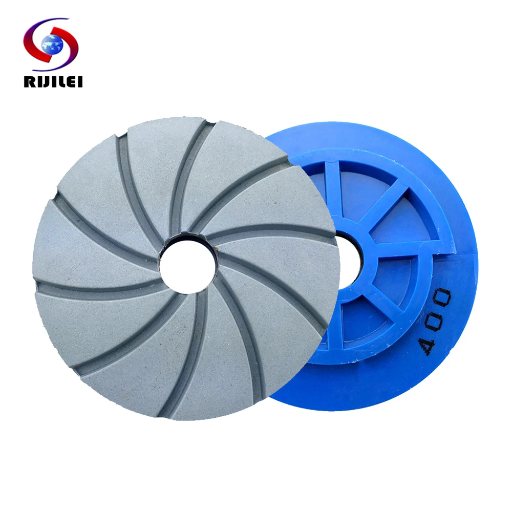 RIJILEI 4\'\'5\'\'6\'\' Inch Snail Lock Diamond Marble Polishing Pads Concrete Floor Polishing Pad Edge Grinding Wheel WFD22