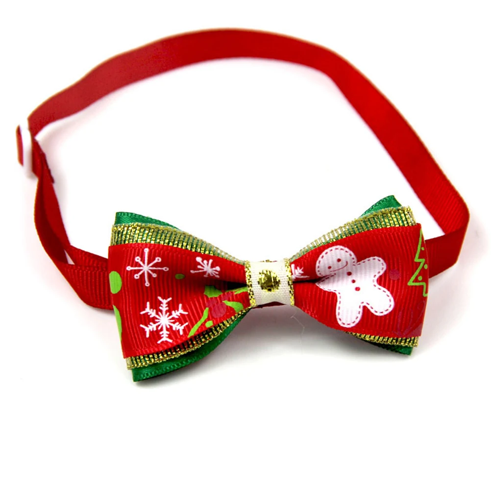 

20 Pcs Dog Christmas Bow Tie Pet Accessory Themed Collar Bowknot Shape Accessories Holiday Necklace