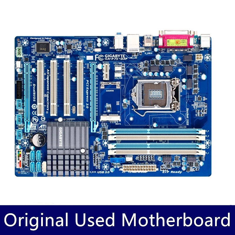 Gigabyte GA-P75-D3P P75-D3P Motherboard 32GB LGA 1155 DDR3 ATX Mainboard