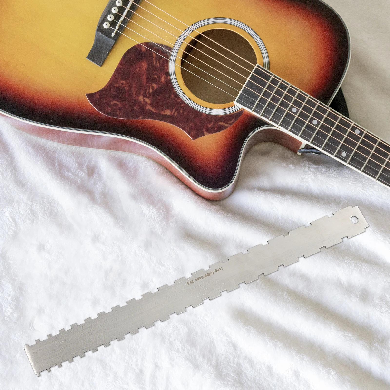 

2pcs String Height Measuring Kit Stainless Steel Guitar Neck Rulers Durable Instrument Repair Tool Set For Guitar Lovers