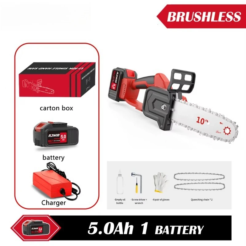 

Professional 20V 12 Inch Portable Chainsaw Handheld Rechargeable Chain Saw Power Tools Woodworker Cutting Chain Saw