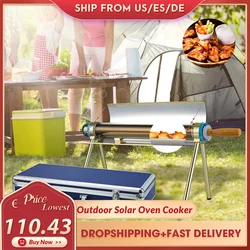 Solar Oven Plus Portable Case 3.3lb Large Portable Stove Solar Cooker Kit Outdoor Solar Grilling Oven for Hiking Kitchen Tools