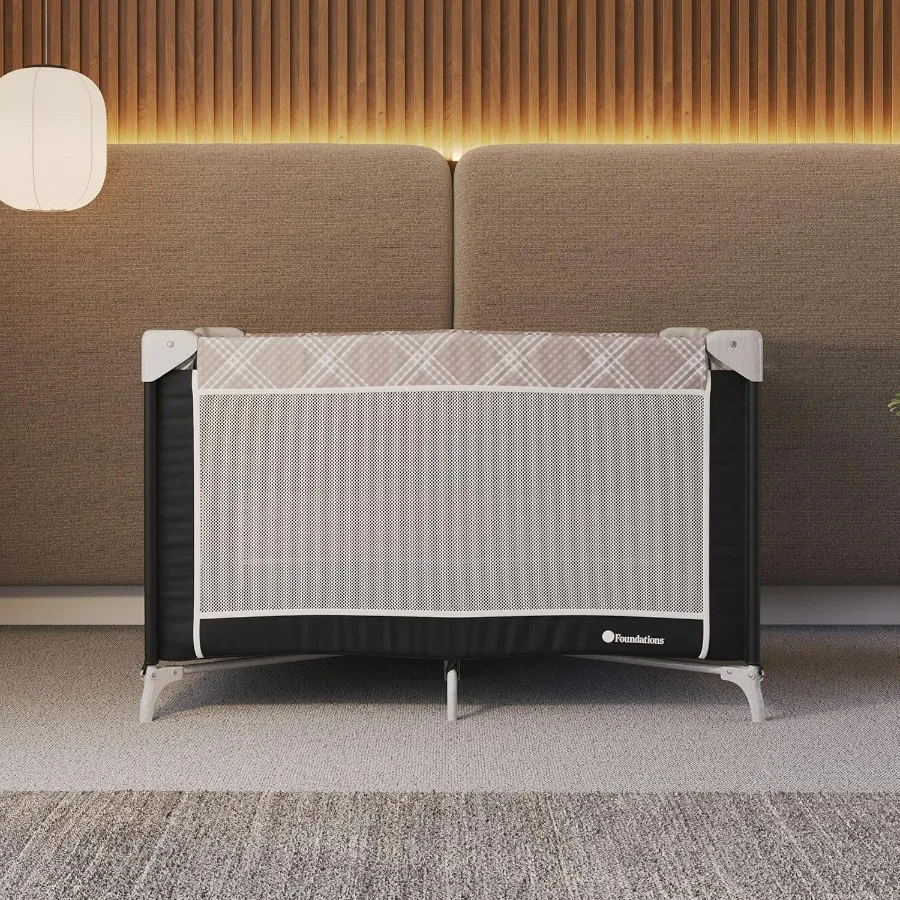 Box portatile con culla rimovibile e materasso in schiuma per hotel Daycare Box da viaggio pieghevole con custodia Ideale f