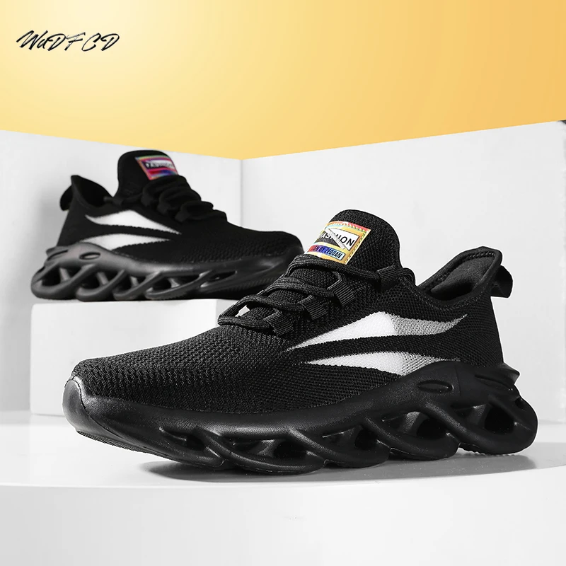 Running Sneakers Plus Size 45 46 47 48 Mens Sport Shoes Fashion Casual Knitting Mesh Breathable Height Increased Platform Shoes