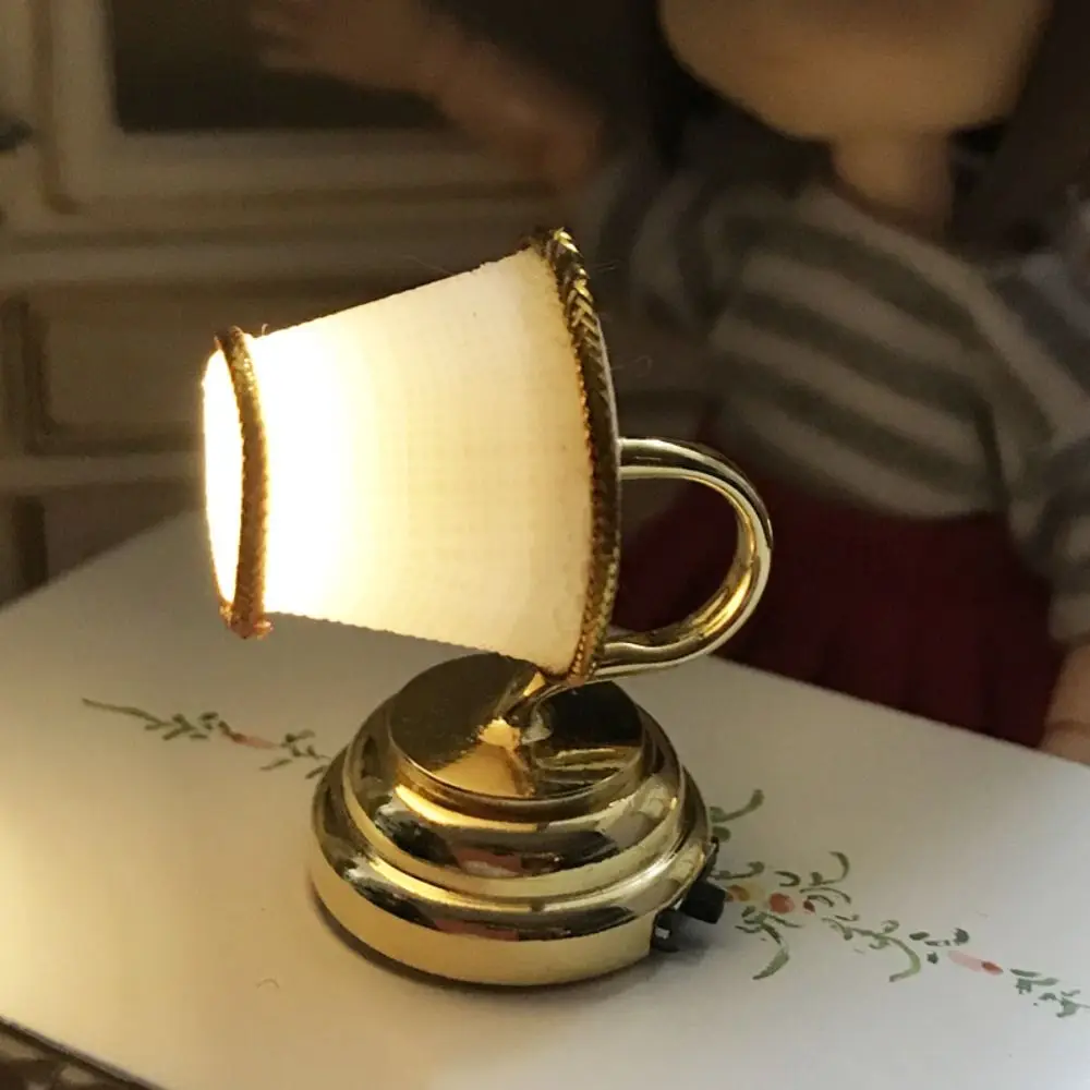 Retro Playing House Mini Furniture Dollhouse Light Floor/Ceiling/Wall Lamp Doll Accessories Miniature Chandelier