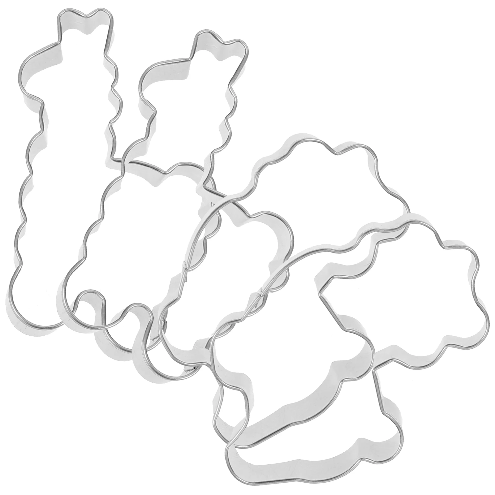 

4 Pcs Shape Cookie Baking Tool Stainless Steel Fruit Mould for Cookies Biscuit Fruit Cake Pancake