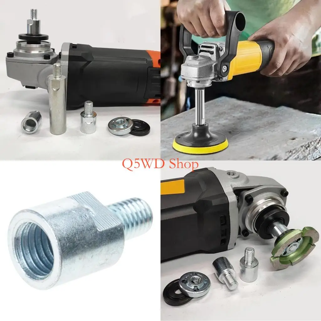 Q5WD Angles Grinders Attachment 10 Male Thread to M14 Female Thread Adapter Converters for Angles Grinders Polisher Converters