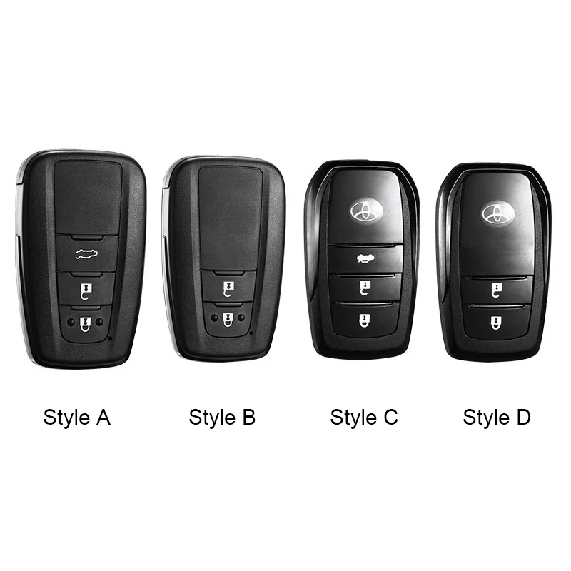 Car Key Case Fob Cover Shell For Toyota Prius Camry Corolla CHR C-HR RAV4 Land Cruiser Prado Keychain Key Accessories