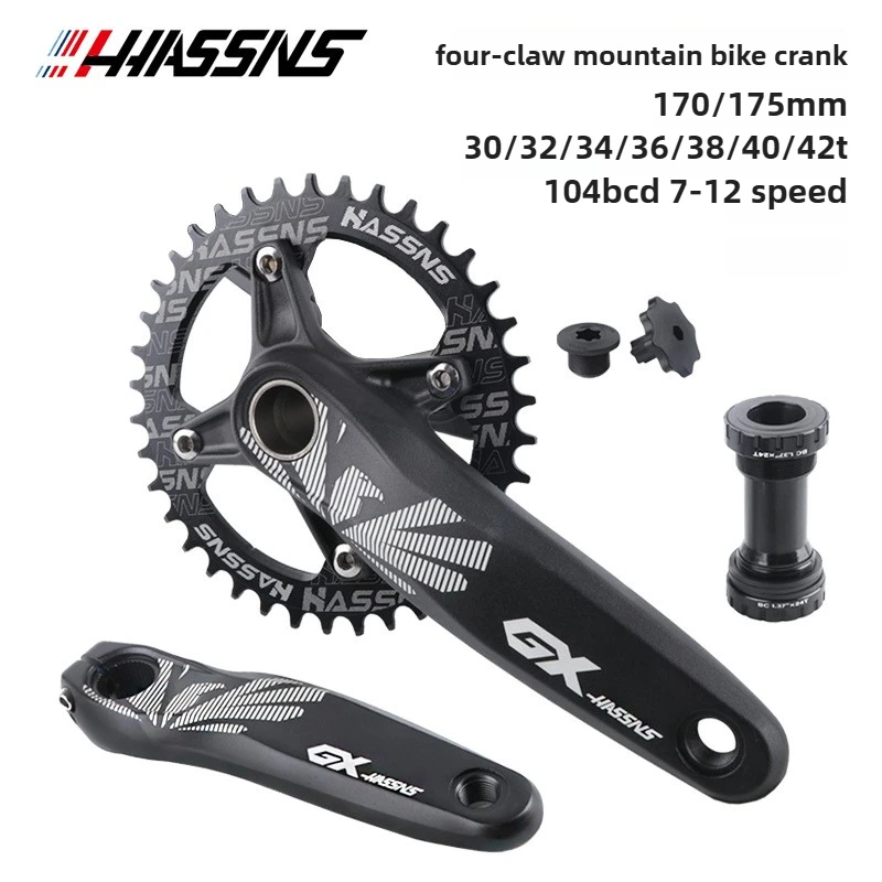 

Шатуны для горного велосипеда Hollowtech, широкие шатуны, узко-широкая одинарная звездочка 30 т, 32 т, 34 т, 36 т, 38 т, 40 т, 42 т