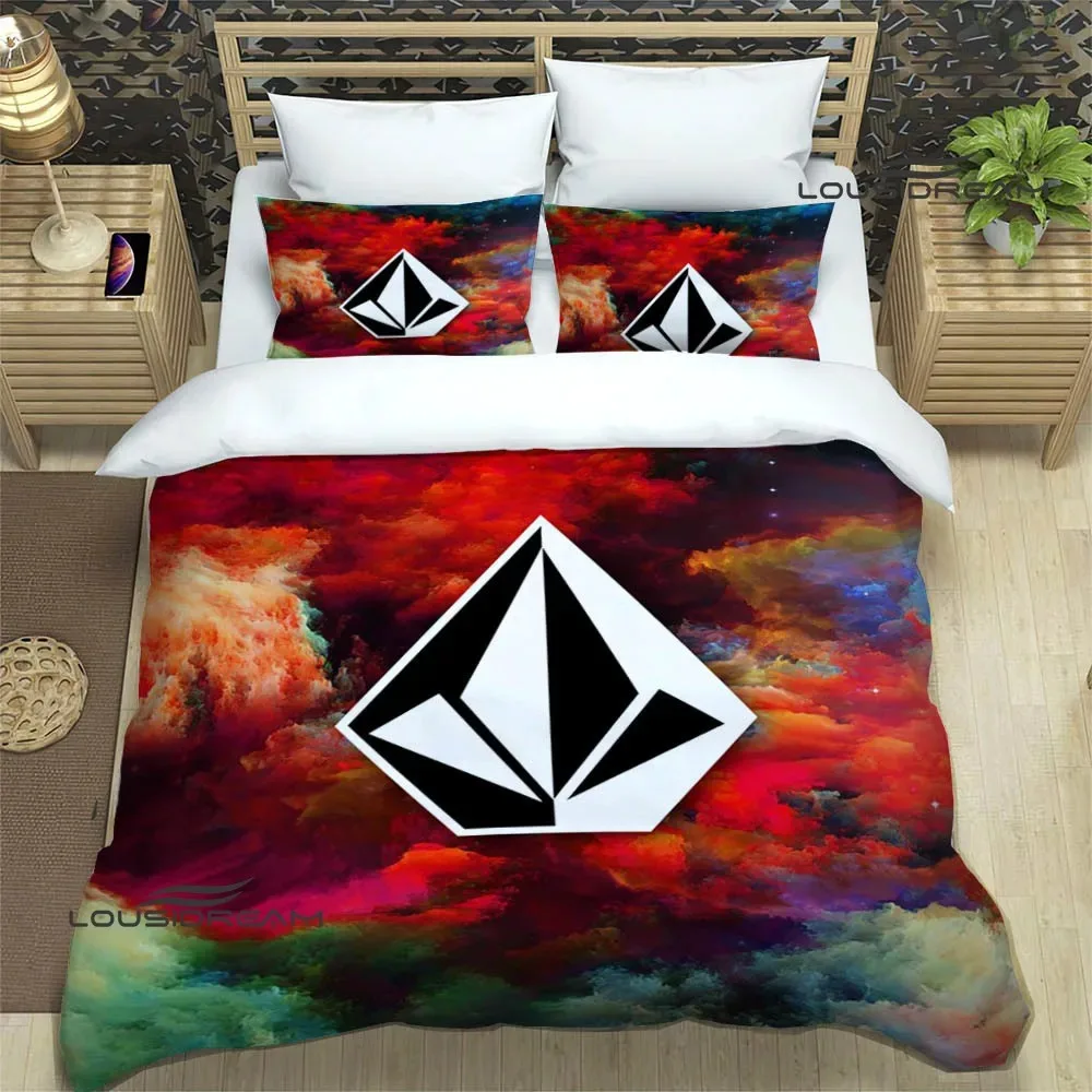 V-VOLCOM LOGO printed Bedding Sets exquisite bed supplies set duvet cover bed comforter set bedding set luxury birthday gift