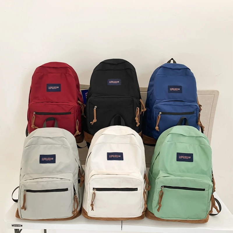 Mochila GRANDE de nailon impermeable para mujer, Bolsa Escolar para adolescentes, estudiantes, Mochila para ordenador portátil, Mochila de viaje
