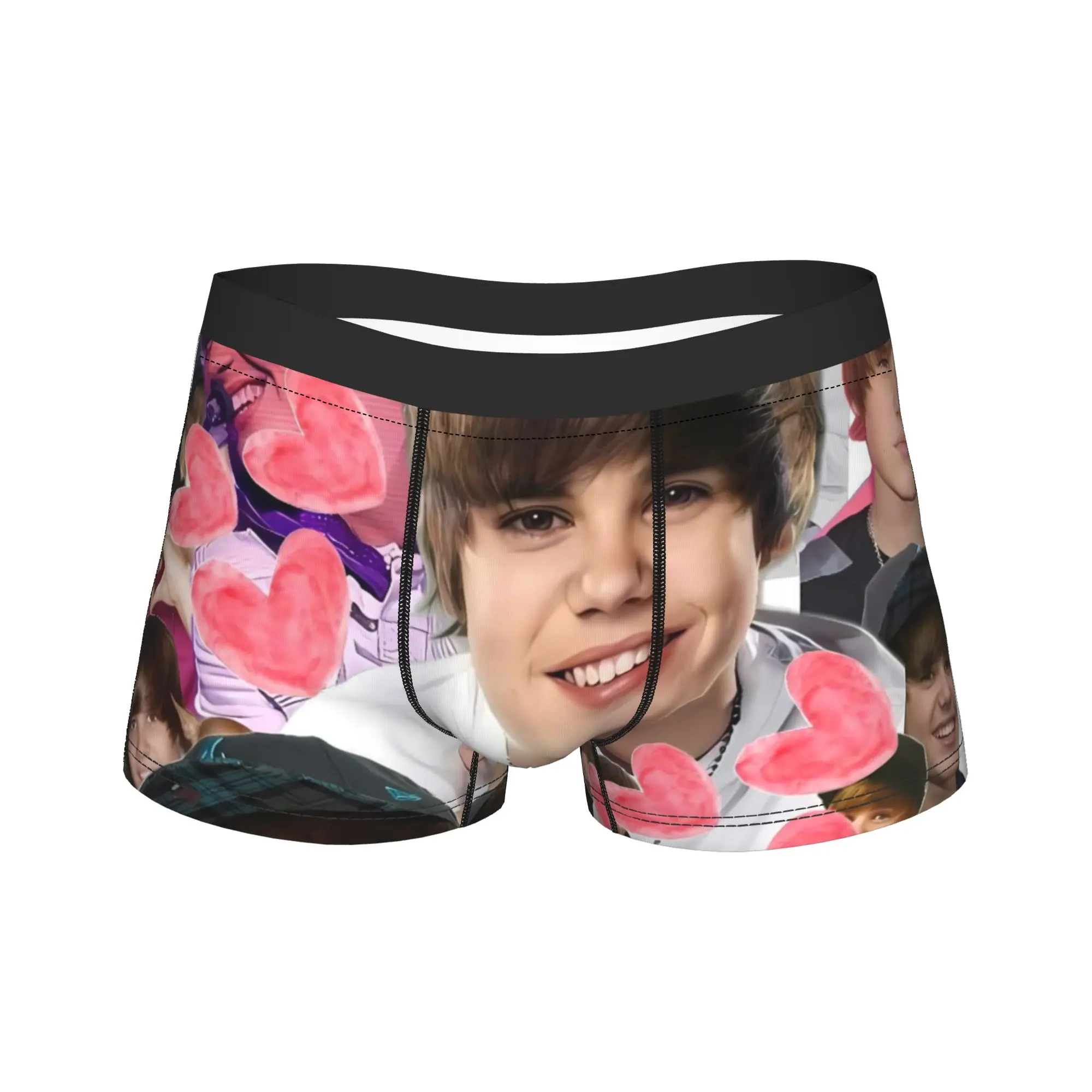 

Нижнее белье Justins Biebers, боксеры с принтом, мужские трусы, дышащие трусы-боксеры, подарок
