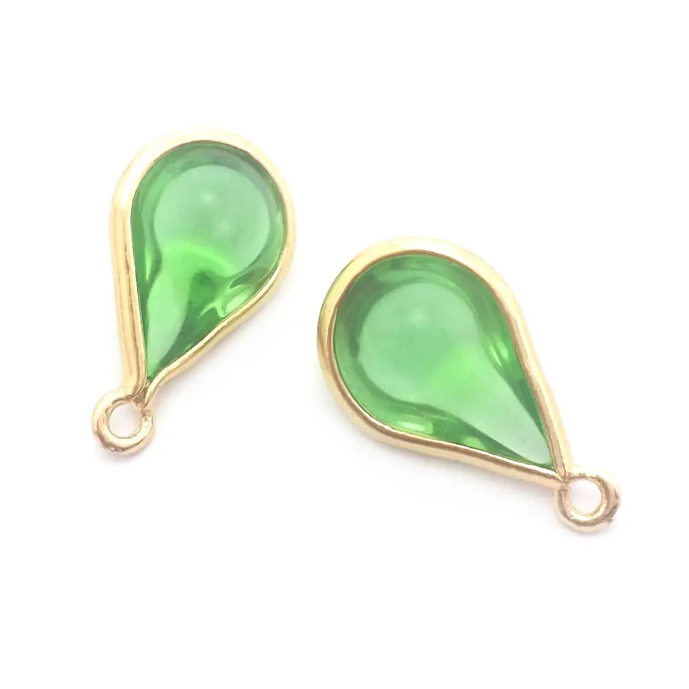 10PCS 18K Gold Color Brass Drop Shape Charms Pendants High Quality Necklace Earrings Diy Accessories Rosediy Official Store