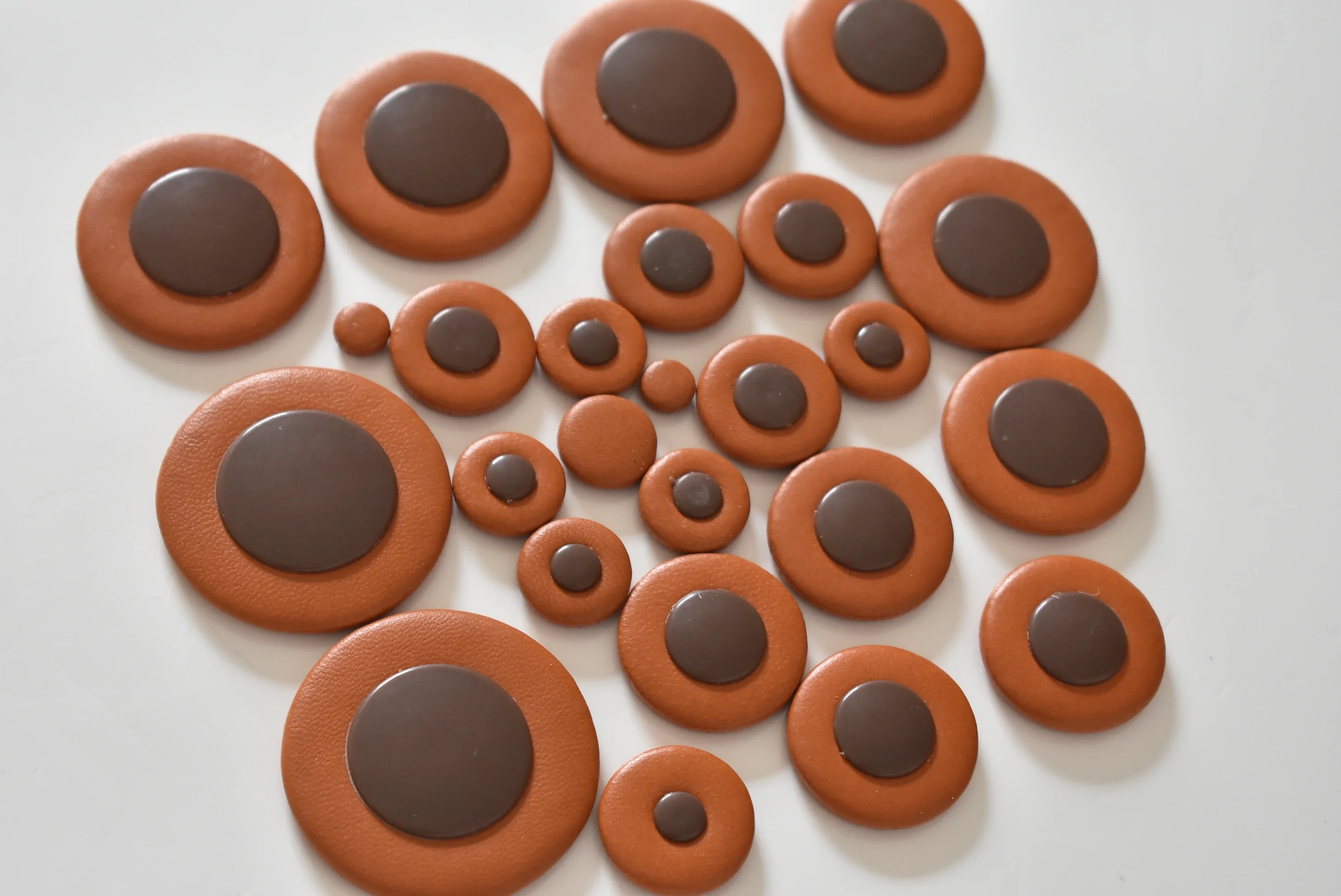 

8Set Professional Alto Saxophone Orange Leather Pads New Condition