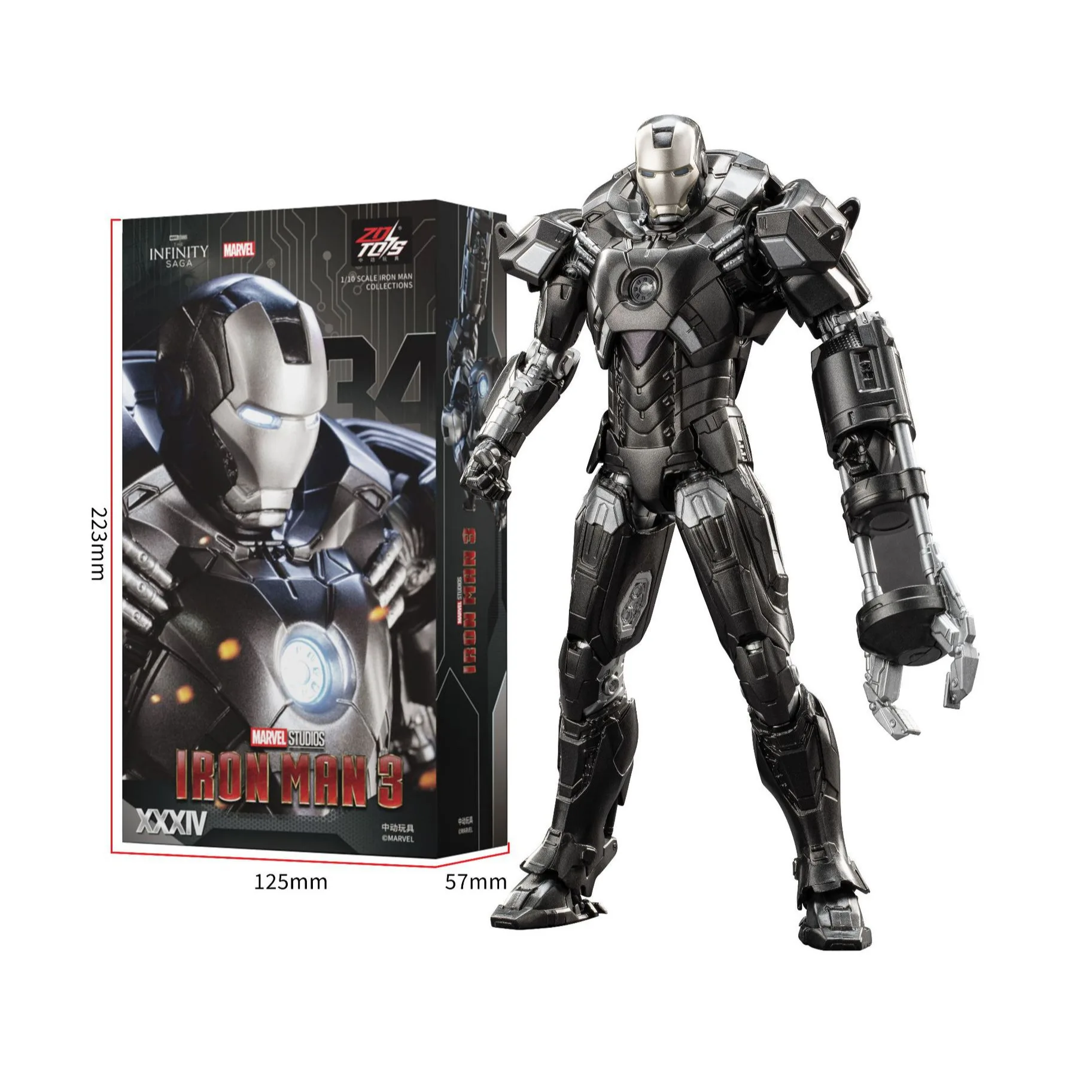 

In Stock MZD Toys Iron Man Mark31 Mark32 Mark34 1/10 Movable Action Figure Marvel Collectible Statue Toy